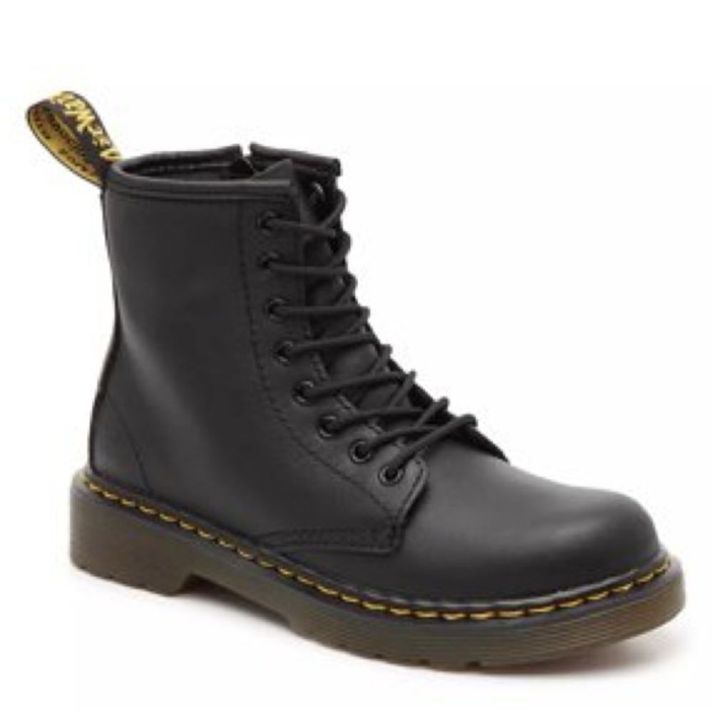 Dr. Martens Kids 1460 J Softy T Black Leather Combat Boots Size 11 AirWair